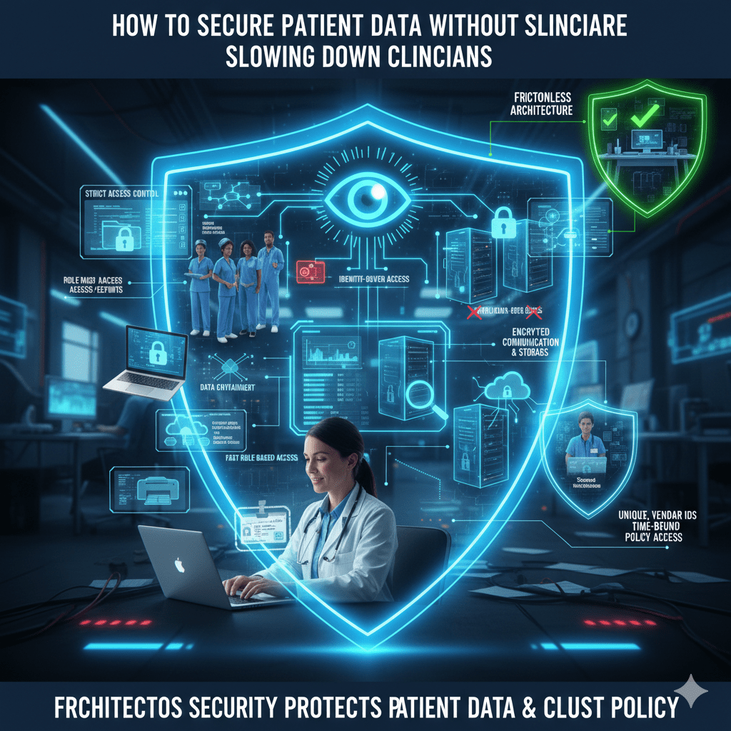 How To Secure Patient Data Without Slowing Down Clinicians 1 Gemini Generated Image iy2k0siy2k0siy2k