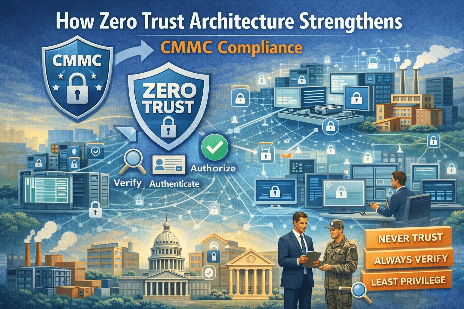 How Zero Trust Architecture Strengthens CMMC Compliance 1 ChatGPT Image Apr 16 2026 09 45 06 AM